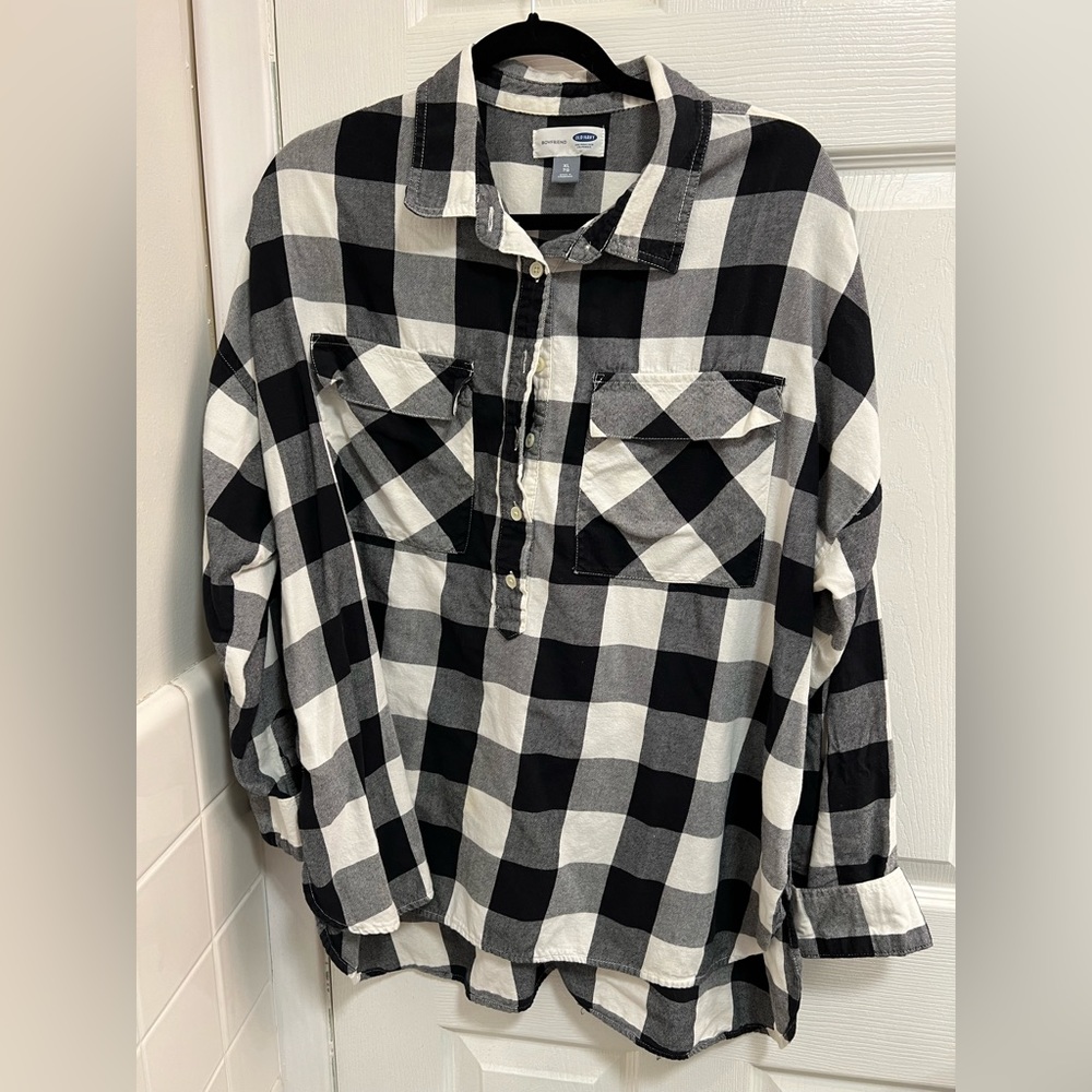 Old Navy buffalo check tunic XL